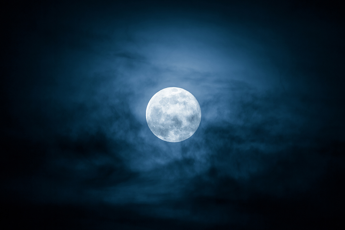 Full Moon on the night sky.